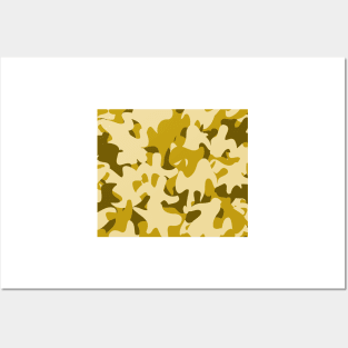 army camouflage yellow Posters and Art